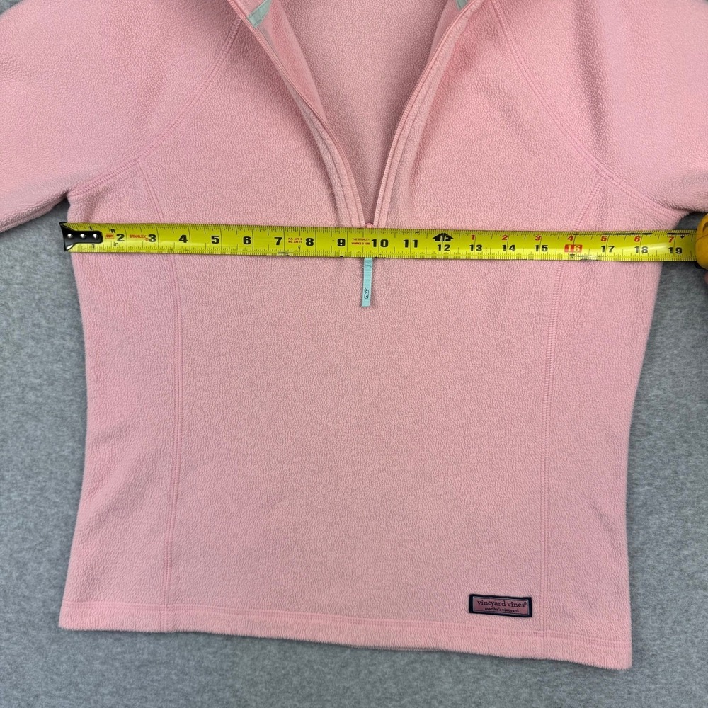 Vineyard Vines Women's S Pink Fleece 1/4 Zip Pullover Preppy Coastal Shep Ian - Picture 9 of 13